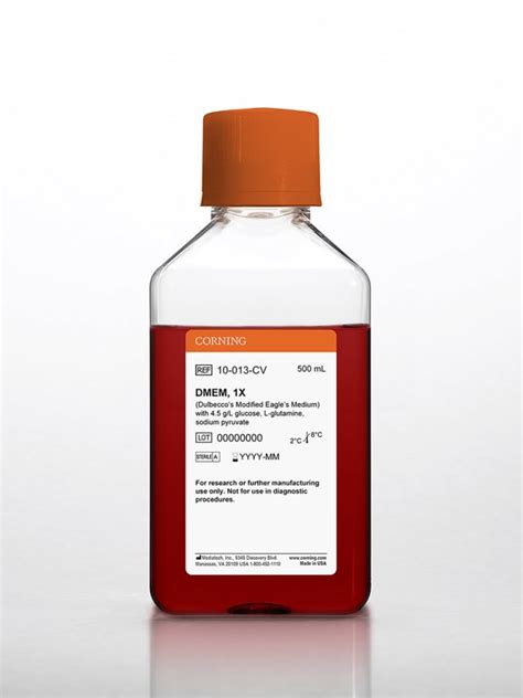 Corning DMEM With L Glutamine 4 5g L Glucose And Sodium Pyruvate With