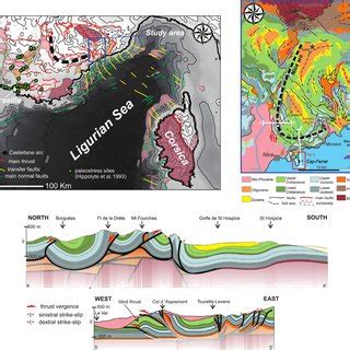 (a) Synthetic structural map of the Ligurian Sea and its surroundings ...