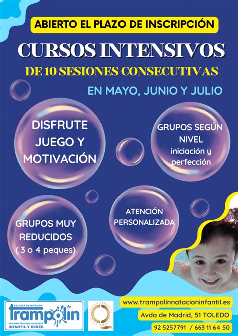 Cursos Intensivos De Nataci N Nataci N Infantil Trampol N