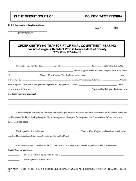 Flow Chart Of Involuntary Commitment Process Form Fill Out And Sign