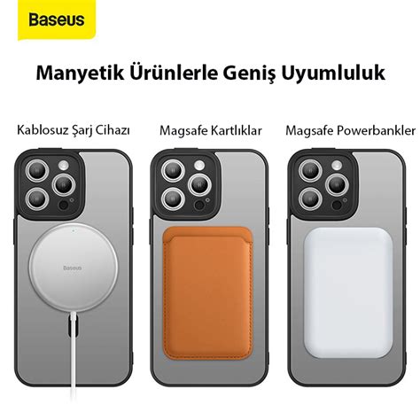 En Ucuz Baseus Iphone Pro Kamera Koruma Magsafe K L F Ekran Koruma