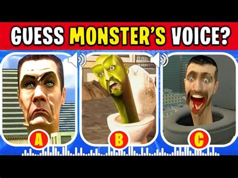 Guess The Monsters Voice G Man Toilet Zombie Toilet Skibidi Toilet