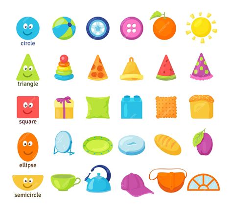 Premium Vector Figures And Objects Of Different Shapes Vector