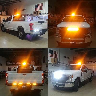 2022 Super Duty XLT Amber White Plow Truck Strobe Light Kit