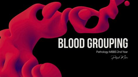 Blood Group Test Procedure For Determination Of Blood Group Blood