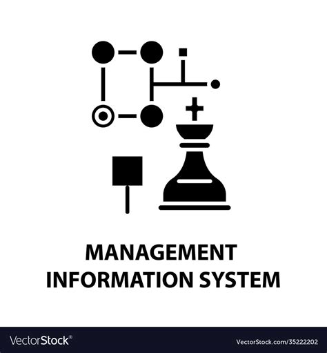 Management Information System Icon Black Vector Image