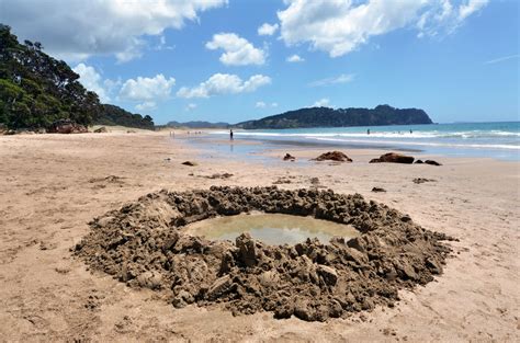 Thermal Hot Water Pool In Hot Water Beach In Mercury Bay On The East