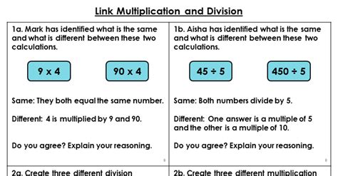 Link Multiplication And Division Reasoning And Problem Solving Classroom Secrets Classroom