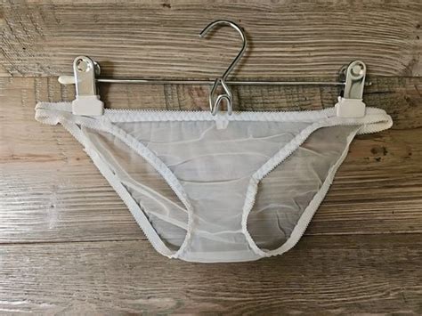 Vintage Nylon See Thru Sheer String Bikini Panties NO GUSSET EBay