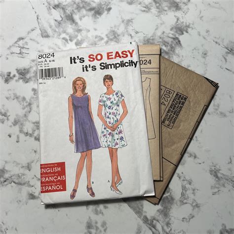 90s Easy Misses Miss Petite Dress Pattern Sleeveless Or Short Sleeve