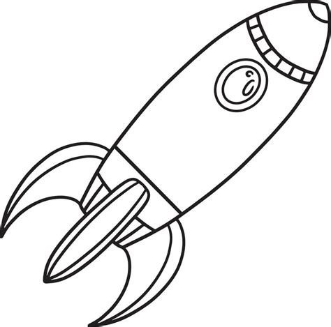 Rocket Ship Isolated Coloring Page for Kids 10993712 Vector Art at Vecteezy