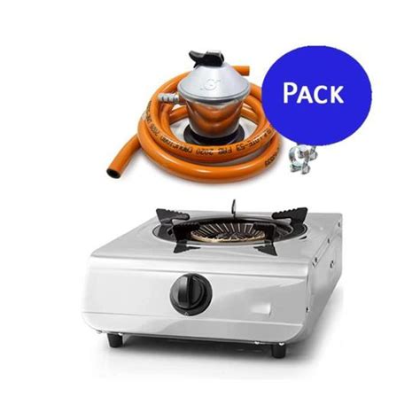 Suinga Pack Réchaud à gaz butane ou propane FO1710 Orbegozo inox