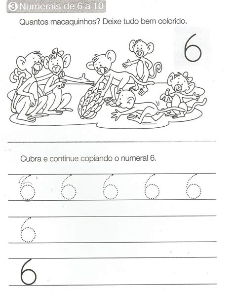 Atividade Numero 6 Ed Infantil - ATIVIDADES COM NUMERO 6 PARA EDUCAÇÃO INFANTIL