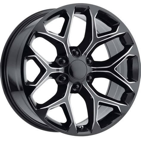 OE Performance 176 Black Milled Wheels