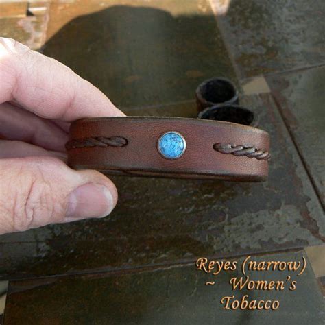 Turquoise Leather Bracelet W Twist Braided Wristband Etsy Leather