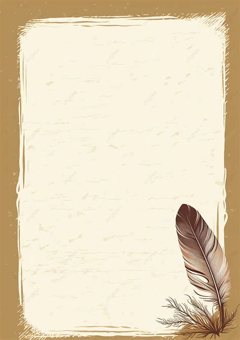 Beige Grunge Background Writing Feather Pen Page Border Wallpaper Image For Free Download - Pngtree