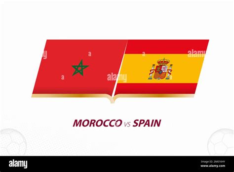 Morocco Vs Spain In Football Competition Round Of 16 Versus Icon On