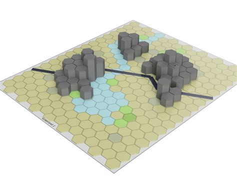 Hills For Grassland 2 Mapsheet 3d Printed Terrain And Hills Compatible With Battletech American