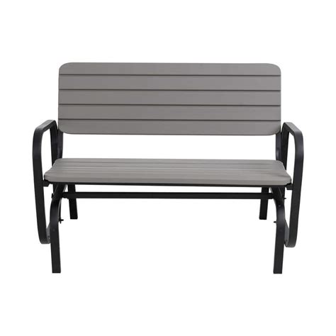 Lifetime 2 Person Storm Dust Plastic Outdoor Glider Bench 60361 The