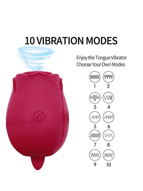 Women Masturbation Lick Vibator Sex Toy Tongue Licking Sucking Nipple Clitoral Stimulation Rose