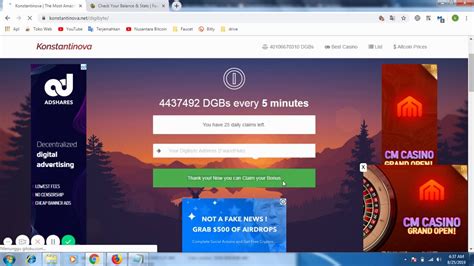 Digibyte Faucet Konstantinova Claim Satoshi Youtube