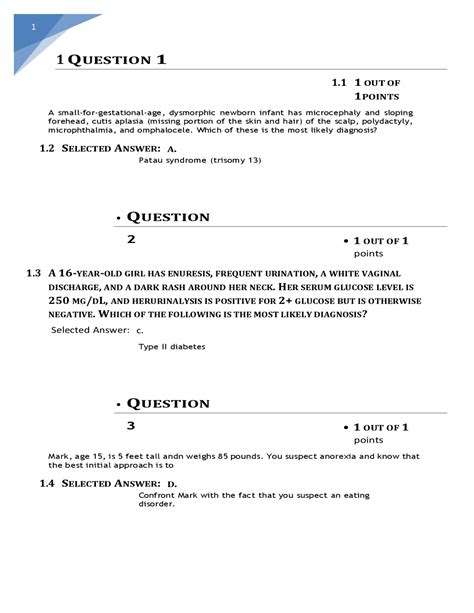 NURS Final Exam Questions With Answers Exercises Nursing Docsity