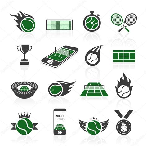 Tennis Icon Set Stock Vector Erryan 49205559