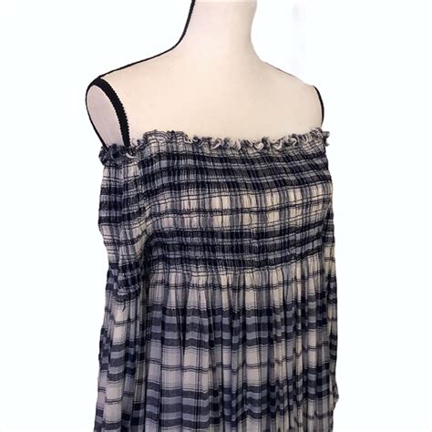 Altard State Tops Nwt Altard State Plaid Smocked Southern Belle Top