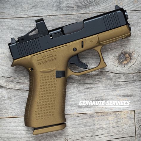 Glock 43X MOS Burnt Bronze RMSc Cerakote Services