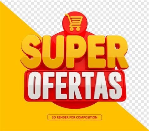 Súper Ofertas 3d En Portugués Archivo Psd Premium