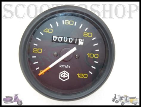 Vespa New Black Speedometer Kmph Px Lam Ves Ebay