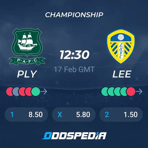 Plymouth Argyle vs Leeds» Predictions, Odds, Live Score & Stats