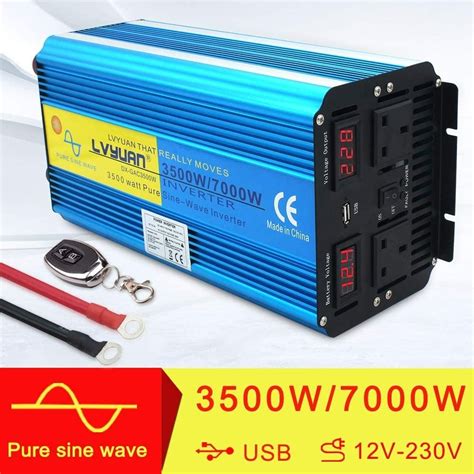 J Lvyuan New Pure Sine Wave Power Inverter W W Dc V