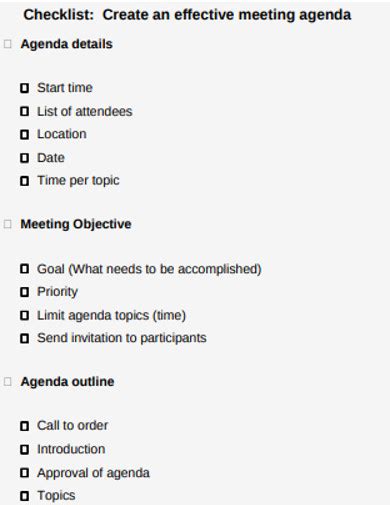 Meeting Agenda 57 Examples Format How To Make Pdf