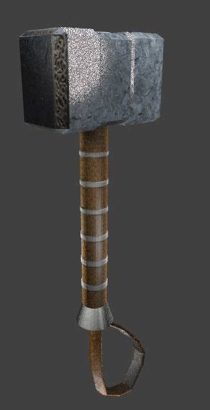 Mjolnir Free Vr Ar Low Poly D Model Cgtrader