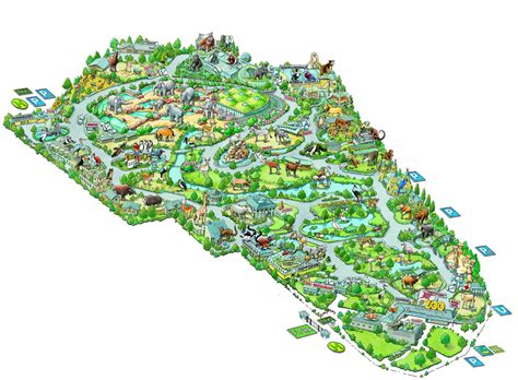 Parkmaps / Parkplan / Plattegrond - Kölner Zoo | Freizeitpark-Welt.de