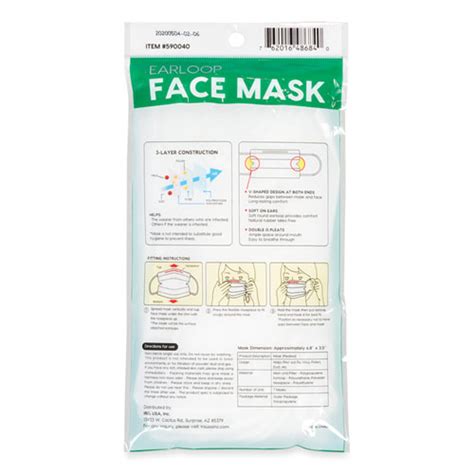 Earloop Disposable Face Mask Ply Non Woven Large Pack