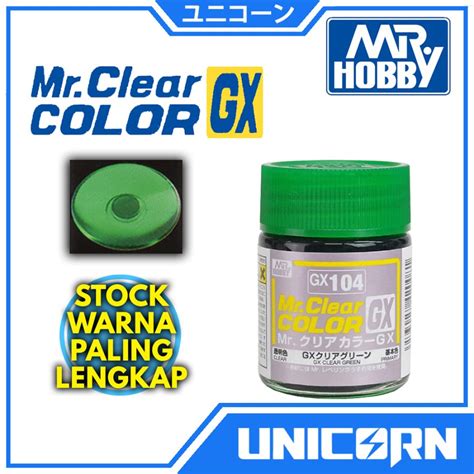 Jual Mr Clear Color Gx 104 Clear Greencat Hobby Airbrush Kuas Gundam