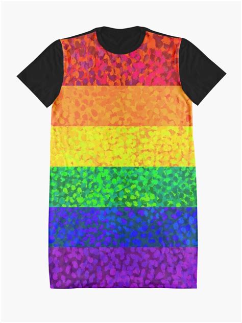 Seurat Inspired Pride Flag T Shirt Dress