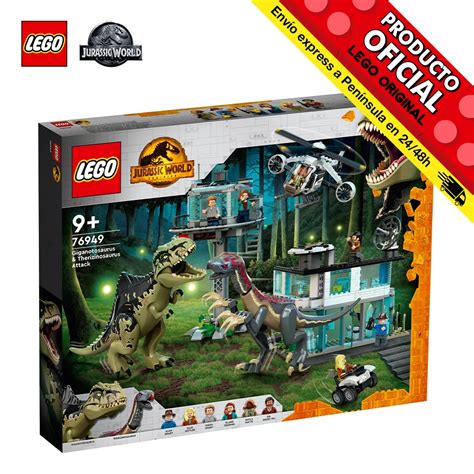 Lego Jurassic World Ataque De Giganotosaurio Y Terizinosaurio 76949