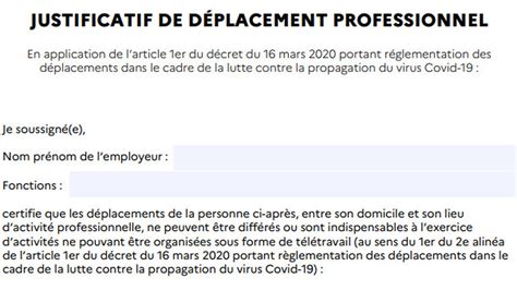 Attestation De D Placement Professionnelle