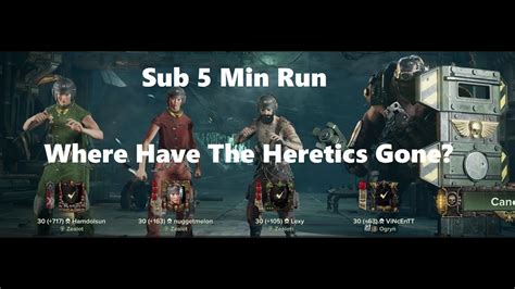 Darktide Sub 5 Minutes Speedrun Auric Damnation Maelstrom I II V E