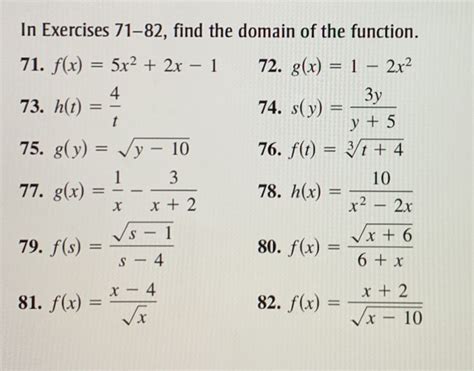 Solved In Exercises Find The Domain Of The Function Chegg