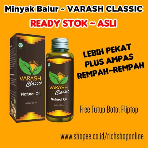 Jual Minyak Balur Varash Classic Asli Bali Varash Shopee Indonesia