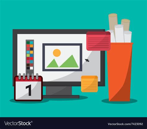 Office icon design Royalty Free Vector Image - VectorStock