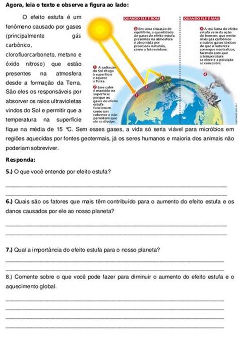 Pin De Marilce Aparecida Sanches Reis Em Atividades Efeito Estufa Planos De Aula Atividade