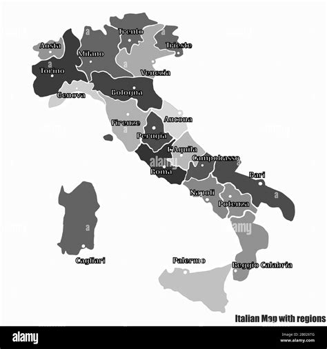 Carte de l Italie illustration graphique brillante Dessin à la main