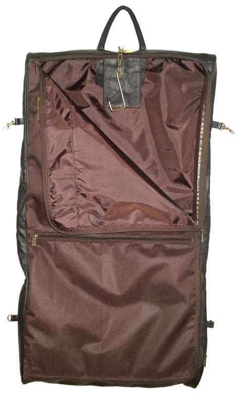 Amerileather Dark Brown Leather Three Suit Garment Bag 2435 3