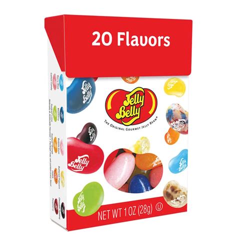 20 Assorted Jelly Bean Flavors 1 Oz Flip Top Box