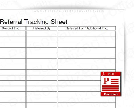 Referral Tracker Template